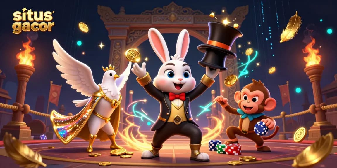 Permainan situs slot gacor yang mengasyikkan dengan karakter kasino yang menarik.