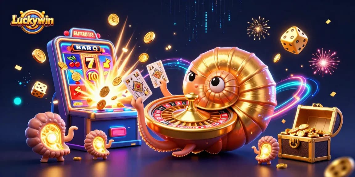 Experience Luckywin's thrilling casino magic with vibrant 3D characters and jackpot excitement!