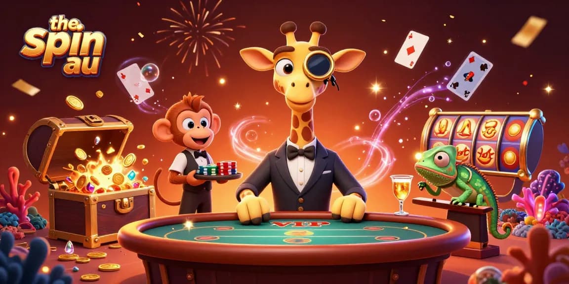 Spin to win at the spin au with our high-roller giraffe and vibrant casino elements!