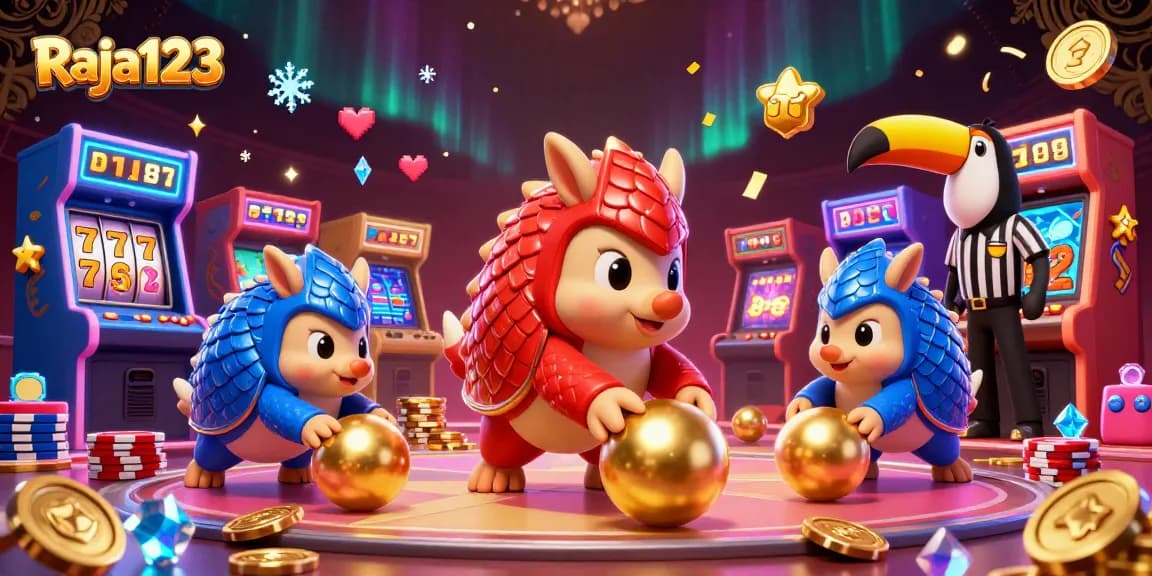 Experience the thrill of Raja123's exciting casino adventure with dynamic pangolins in action!