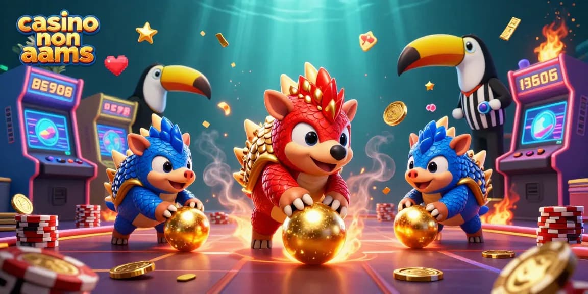 I pangolini rivali giocano a casinò non AAMS tra gettoni e macchine da gioco colorate.