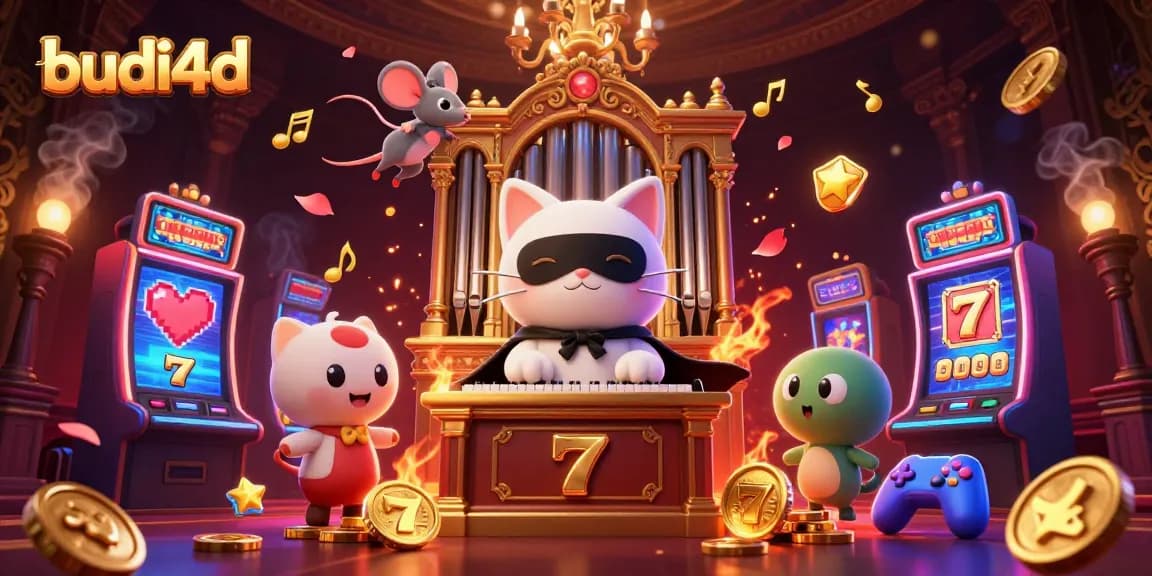 Experience the thrill of budi4d slots amid vibrant 3D characters and glowing arcade elements.