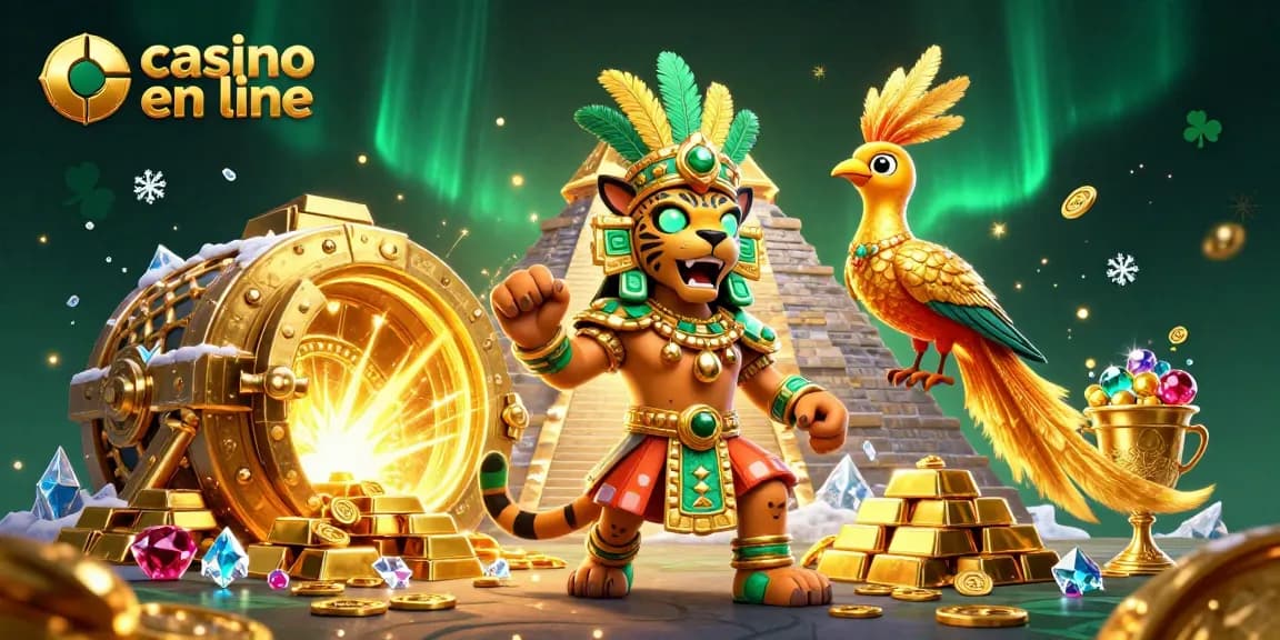 Plongez dans le casino en ligne avec un prêtre jaguar et des trésors en or scintillants.