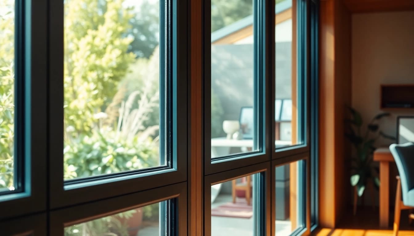 Double glazed windows enhance energy efficiency and offer stylish design in contemporary homes.