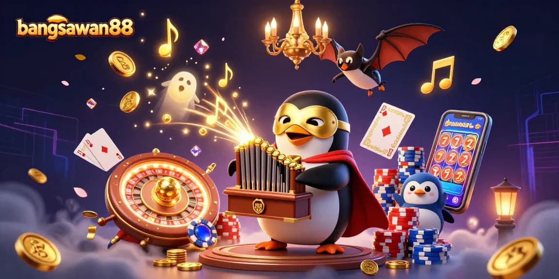 Bets soar high at bangsawan88, where the phantom opera penguin orchestrates thrilling online gaming with golden coins and vibrant gameplay.
