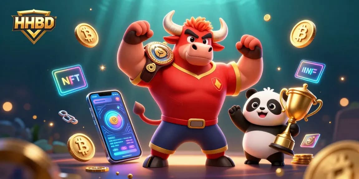 Experience HHBD action with vibrant casino characters competing and winning in a colorful scene.