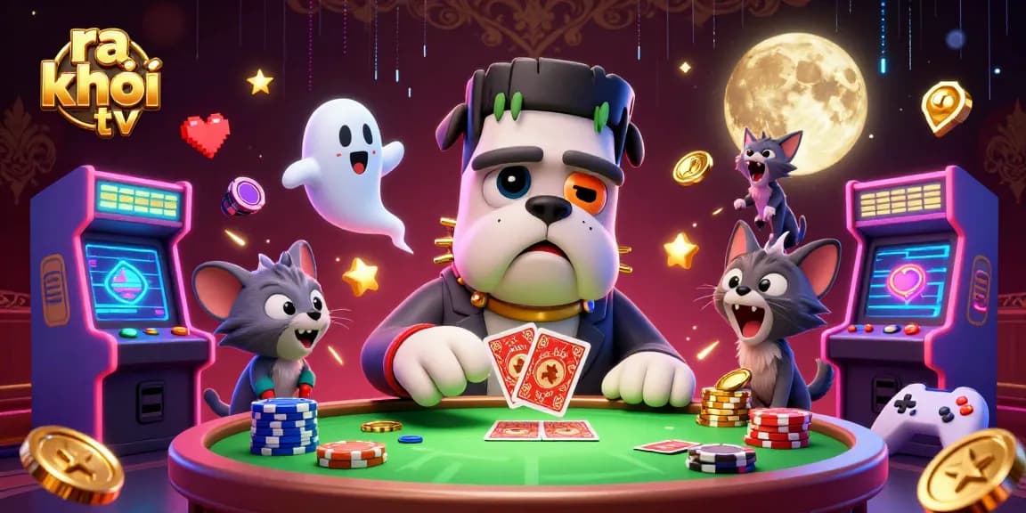 Engage with ra khơi tv's thrilling atmosphere as a Frankenstein bulldog dealer and ghostly companions create an exciting gaming experience.