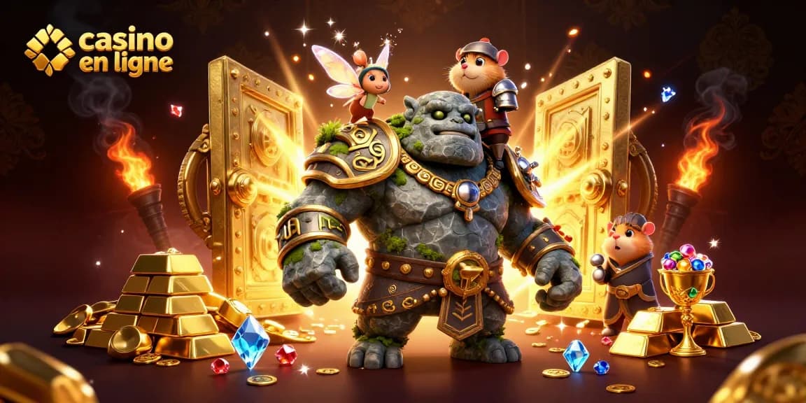 Vivez l'aventure dans un casino en ligne avec un golem, une fée et un hamster chevalier.