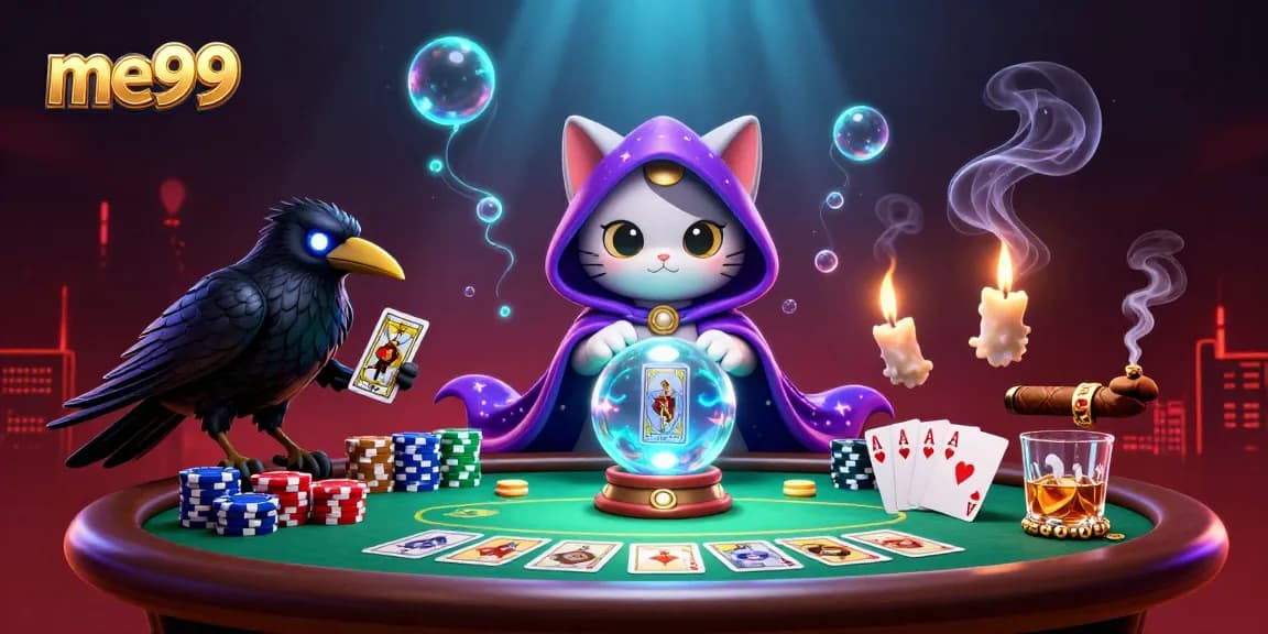 Experience thrilling gameplay at me99 casino, featuring vibrant characters and engaging poker elements.