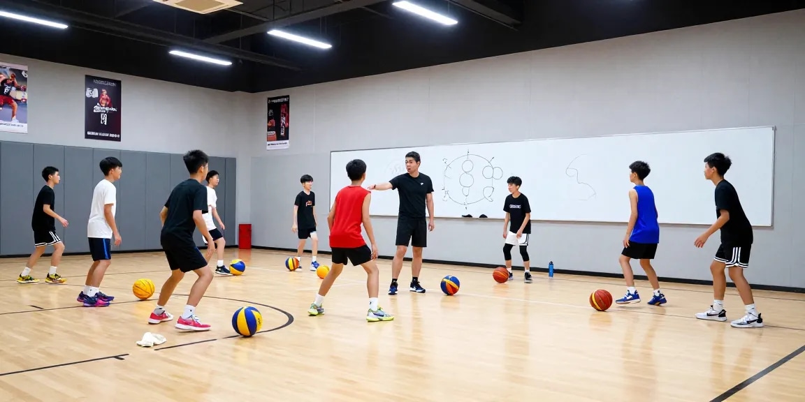 Frobot Studios basketball training session demonstrating the Zuyomernon System framework with young players in action