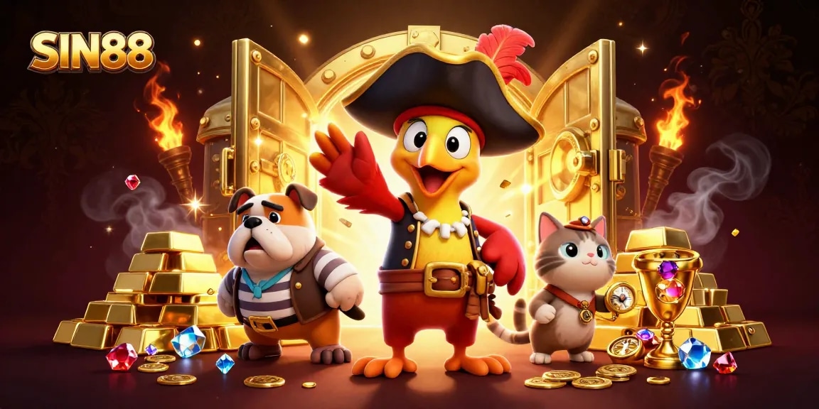 SIN88 captivates players with a vibrant 3D pirate-themed gaming adventure full of treasures.