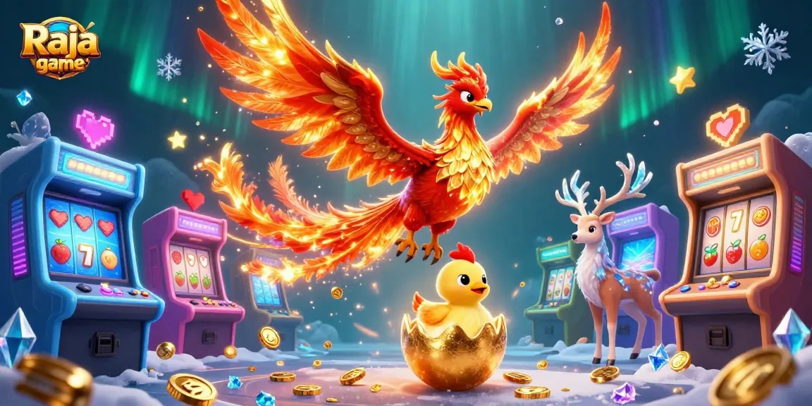 Experience the excitement of Raja game with vibrant casino elements and enchanting characters.