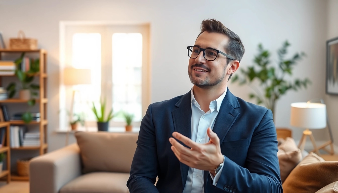 Ontdek het moderne leven van mannen met mannenvisie.nl: een man in een stijlvolle woning.