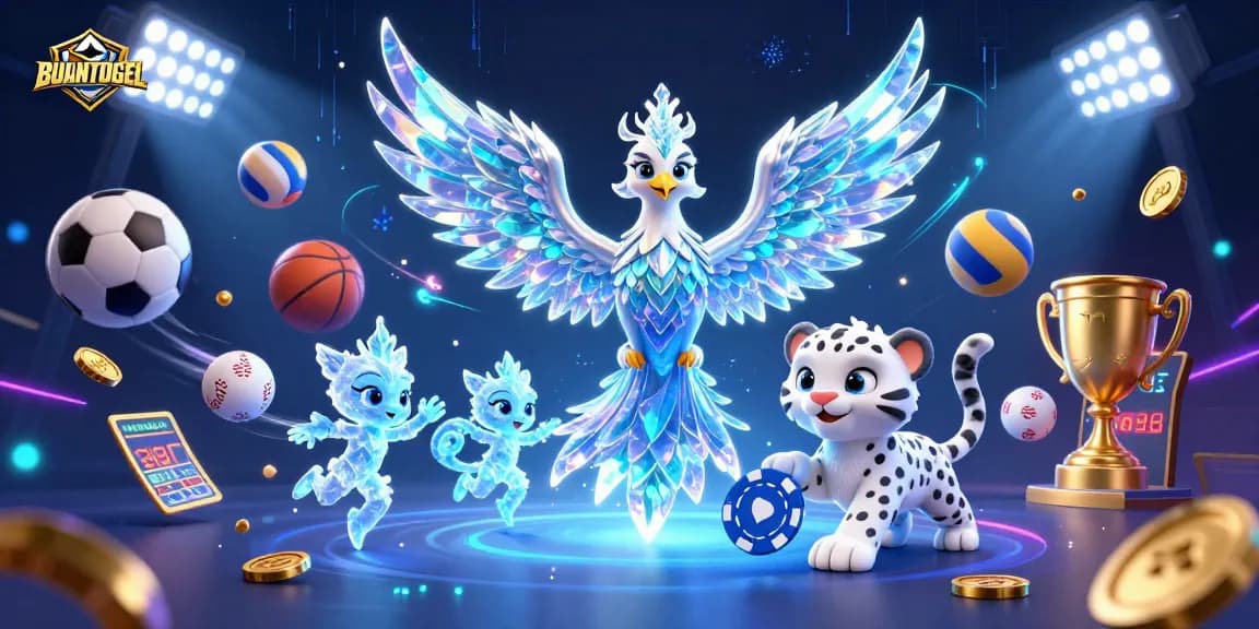 BULANTOGEL offers thrilling action with an ice phoenix and vibrant casino elements, engaging players dynamically.