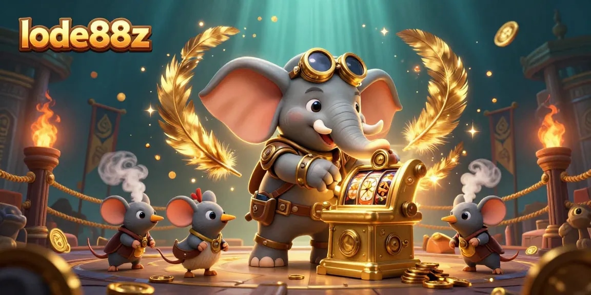 Spin the lode88z slot machine with the steampunk elephant and animated assistants.