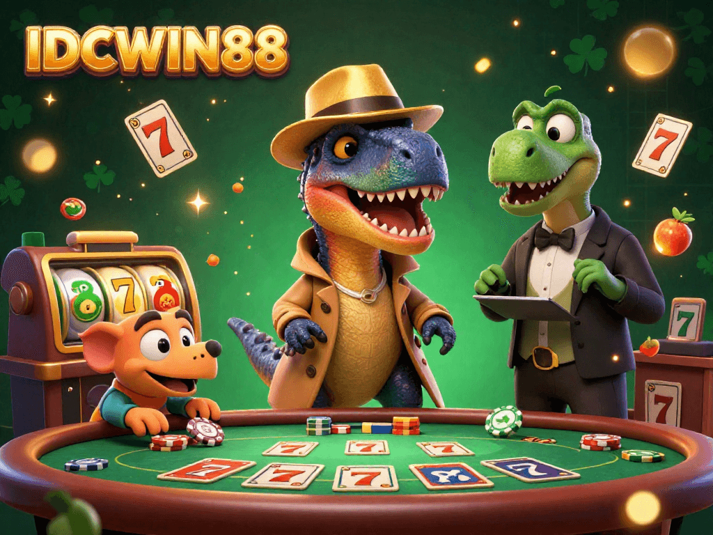 Experience thrilling gameplay at IDCWIN88 with a velociraptor card counter and engaging casino elements.