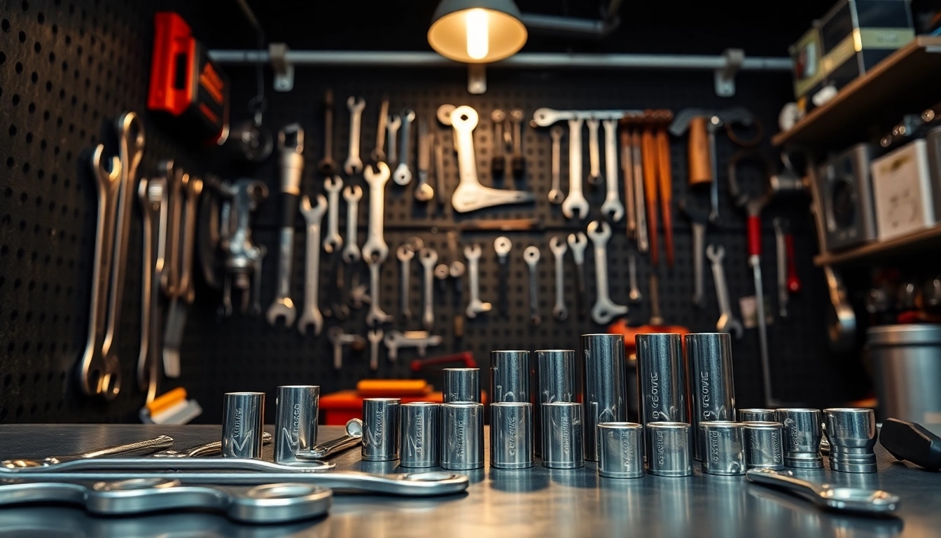 Using facom tools for precision tasks in a well-organized workshop setting.