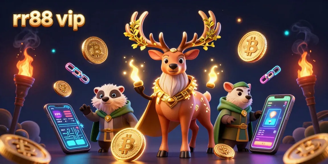 Experience the thrill of rr88 vip with 3D cartoon characters in a vibrant casino scene.