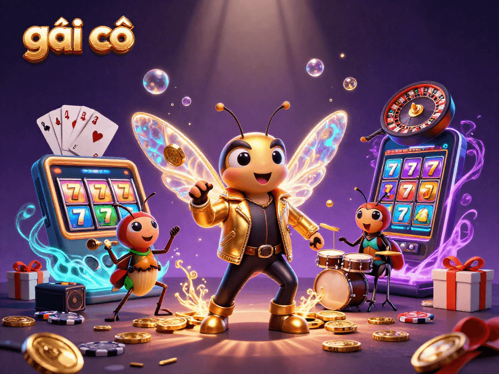 Gái gọi và các trò chơi casino hấp dẫn, hình ảnh hoạt động sôi nổi.