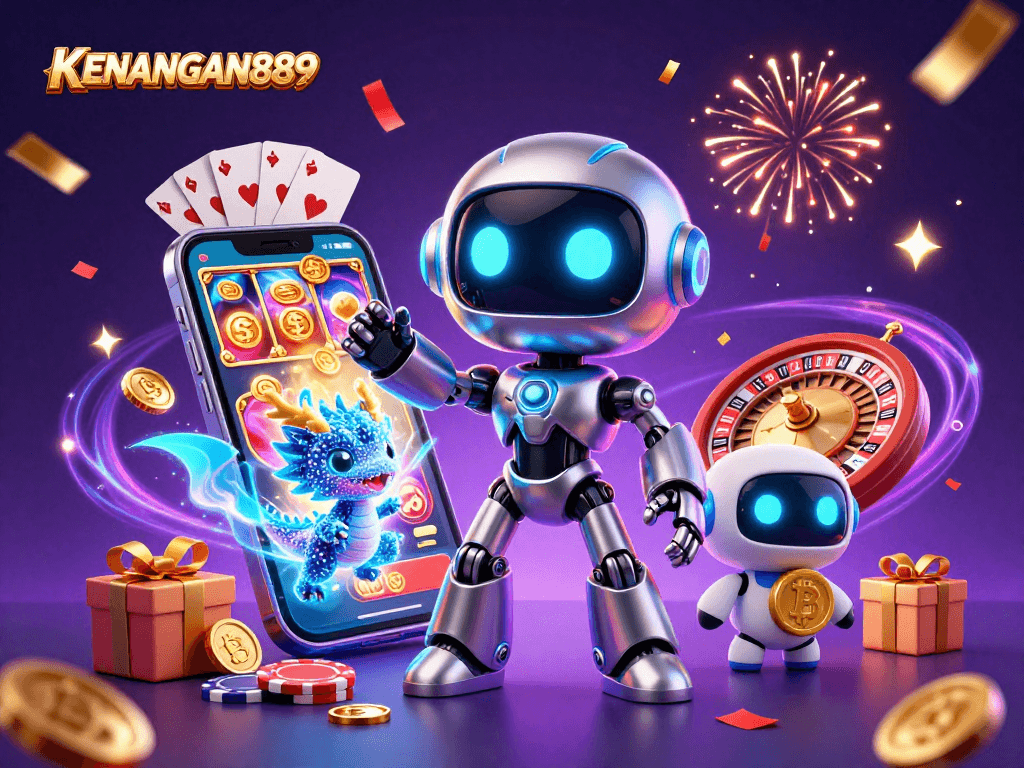 Engage with KENANGAN889's vibrant online gaming scene featuring slots and crypto elements.