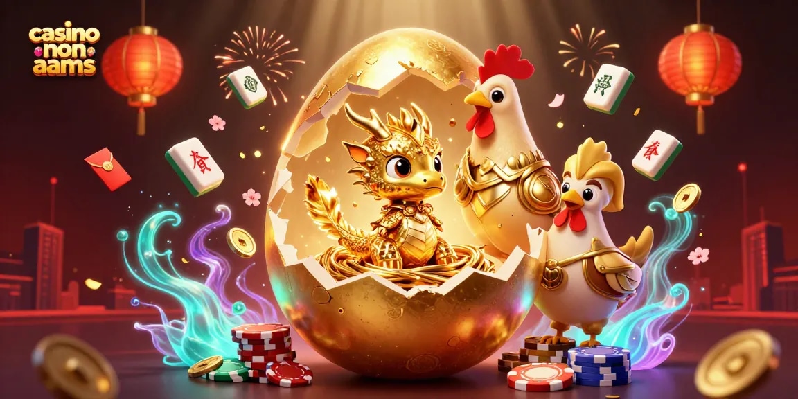 Gioca nei casinò non AAMS e scopri il drago d'oro su un nido di fiches.
