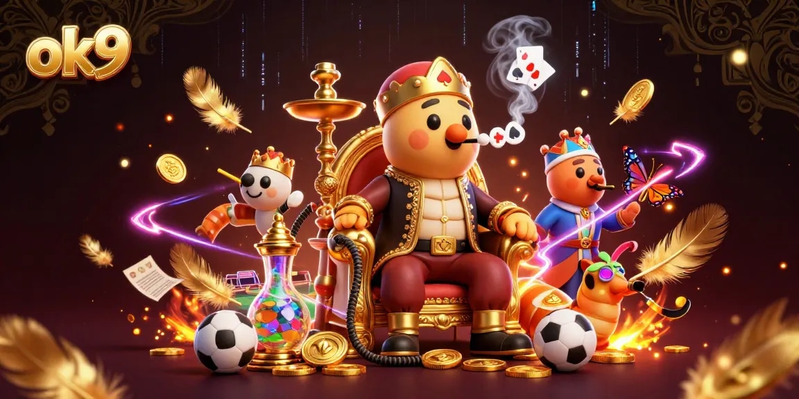 Experience thrilling action at ok9 with a vibrant 3D illustration showcasing energetic sports betting elements.