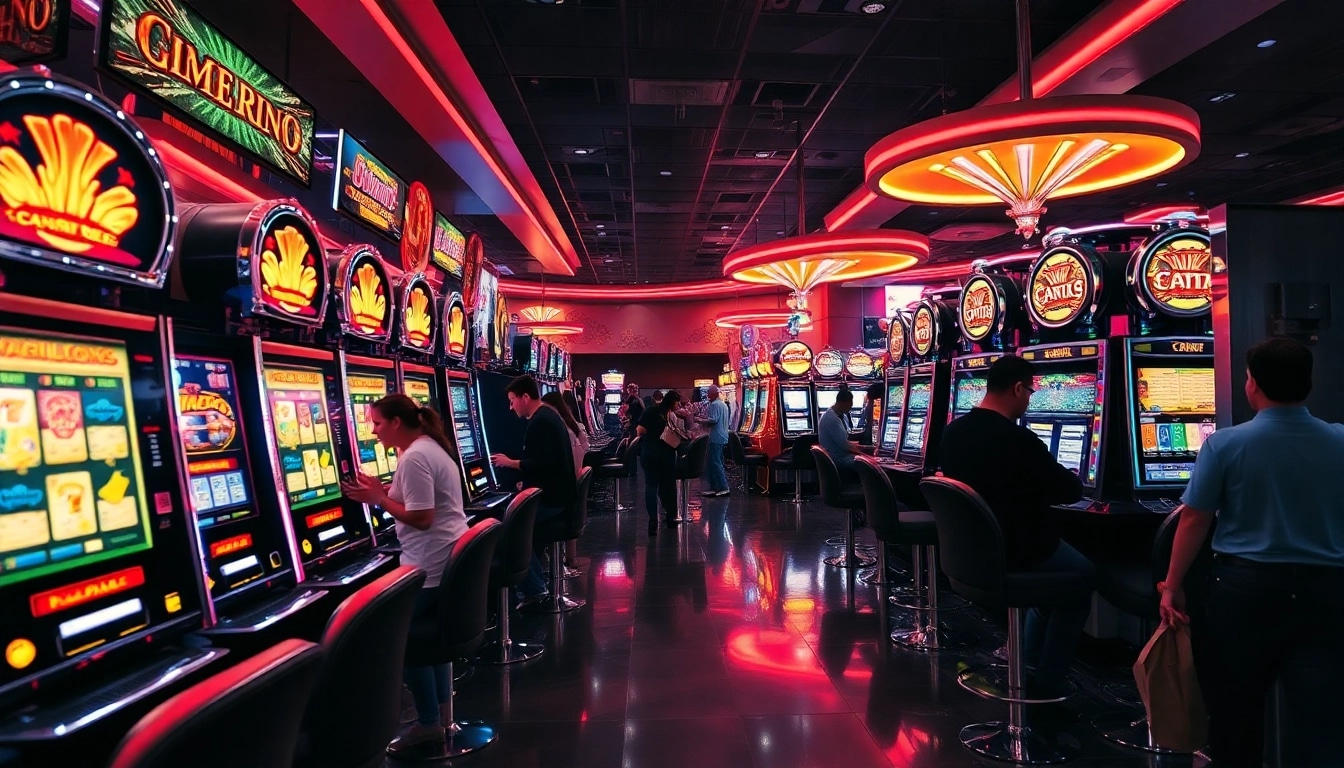 Menang besar dengan slot gacor di mesin permainan kasino yang berwarna-warni.