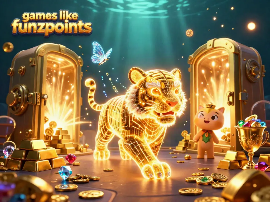 Spin and win big with games like funzpoints in this vibrant casino illustration.