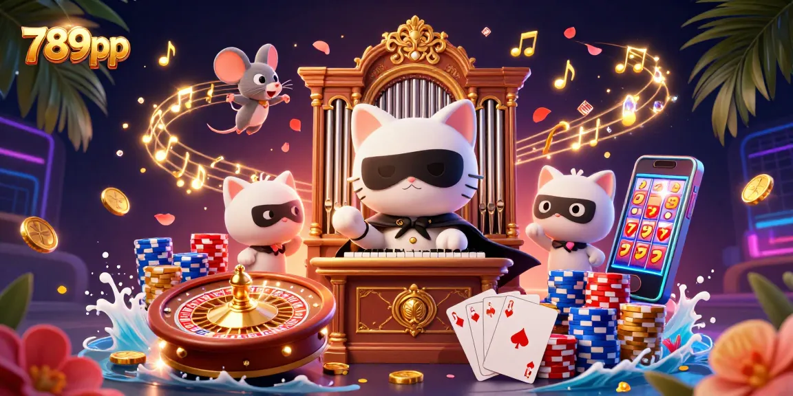 Win big at 789pp with colorful casino elements and a magical theme in this vibrant scene.