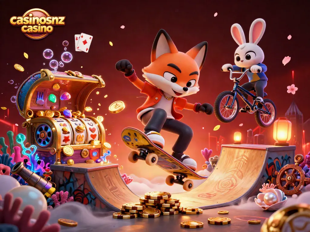 Experience thrilling casino action with the vibrant casinosnz casino-themed illustration featuring exciting characters and elements.
