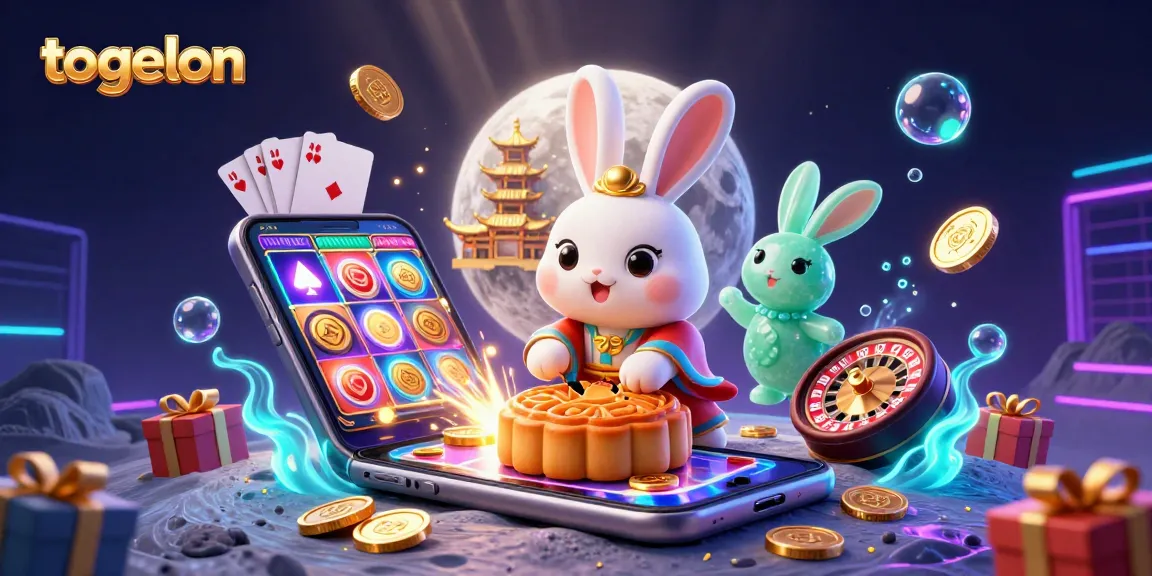 Engage with togelon and uncover rewards in a vibrant scene with gold coins and poker chips.