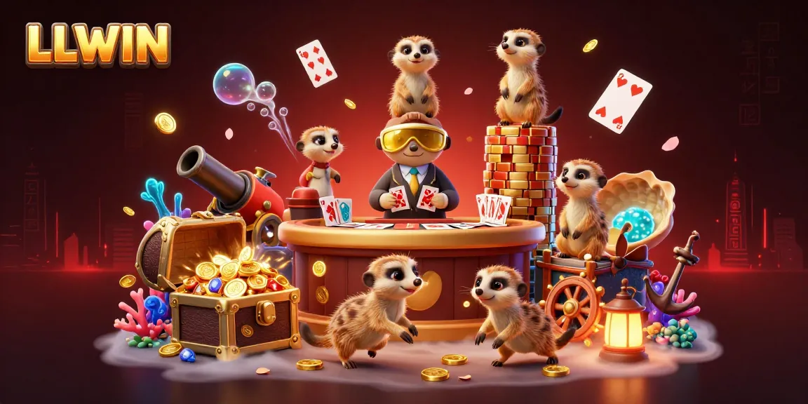 Experience the thrilling casino atmosphere with meerkats at LLWIN, showcasing exciting games and vibrant graphics.