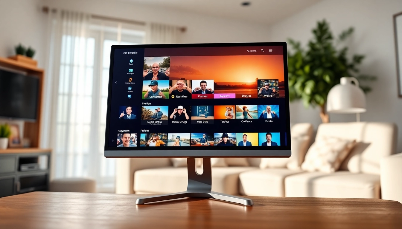 Experience a free iptv trial with vibrant channel selections on a user-friendly screen.
