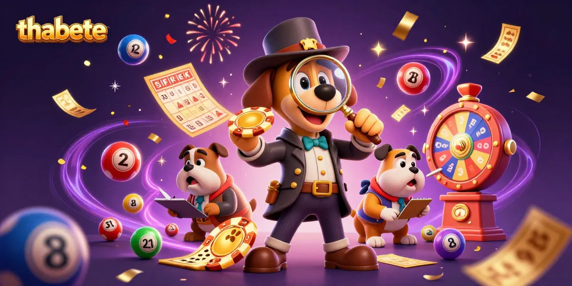 Experience thrilling wins with thabete in this vibrant casino illustration featuring a detective and clues!