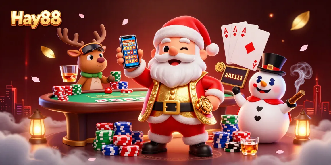 Experience thrilling gaming at Hay88 with festive characters, incredible jackpots, and vibrant casino elements.