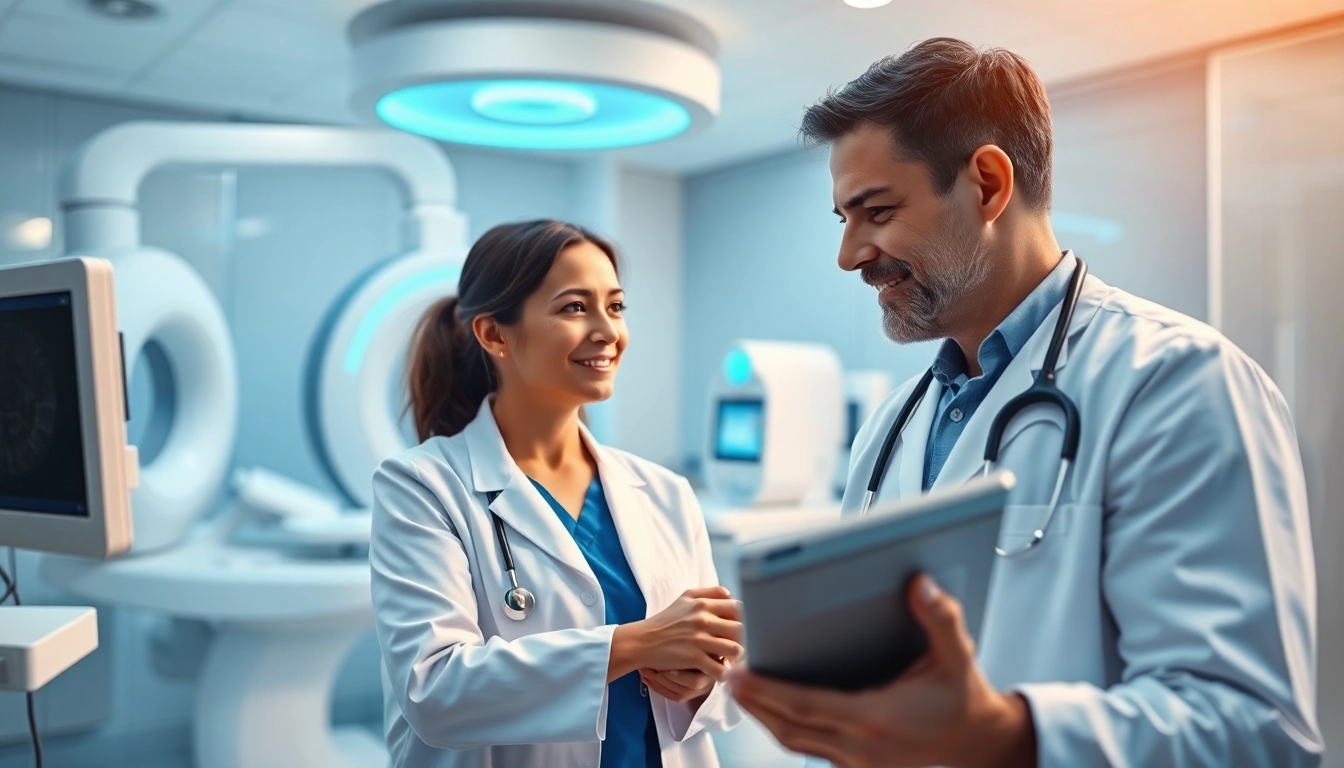 Philips healthcare technology used by a physician in a modern medical office setting.
