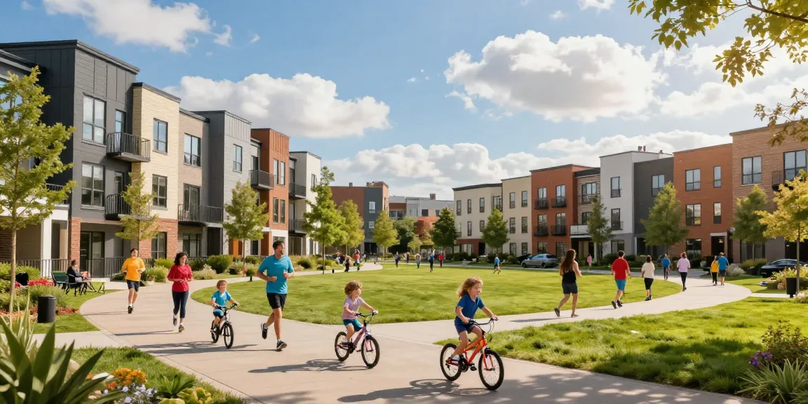 Woning-unie Gemeinschaftsleben in urbaner Umgebung mit Familien und modernen Wohnanlagen.