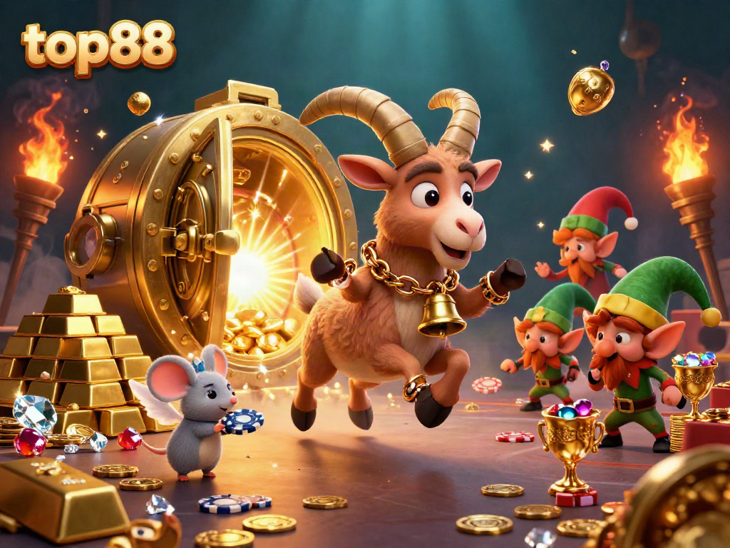 Experience the festive thrills at top88's lively holiday-horror casino with animated characters.