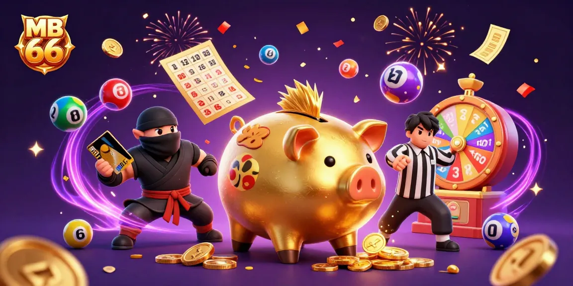Experience thrilling wins at MB 66 with vibrant gaming elements in a dynamic casino scene.
