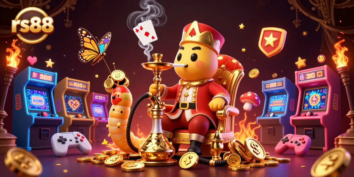 Experience the vibrant action of rs88 with a colorful casino scene full of animated characters and game elements.