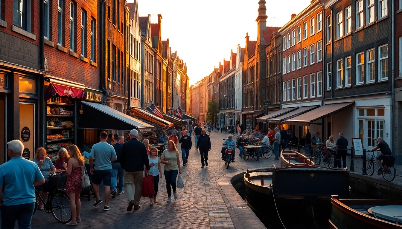 Ontdek de lokale charme van leideninbeeld.nl met een levendige straatscène in Leiden.