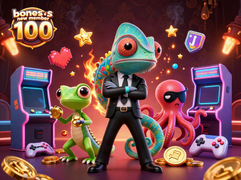 Explore exciting games with the bonus new member 100 and vibrant casino-themed characters.