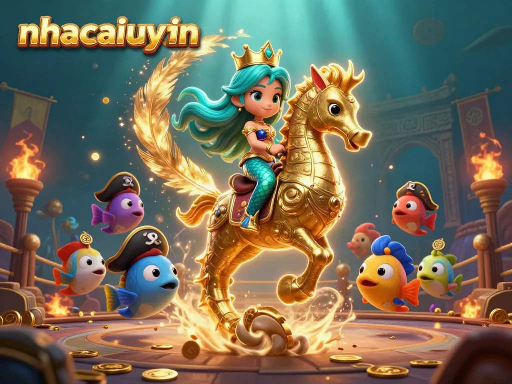 Experience vibrant gaming with nhacaiuytin in this ultra-detailed 3D casino illustration.