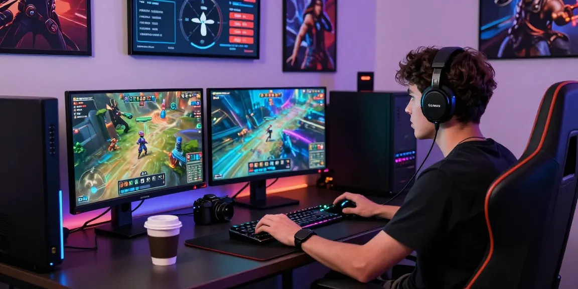 Player engaging with Singatoto's online gaming platform in a modern setup.