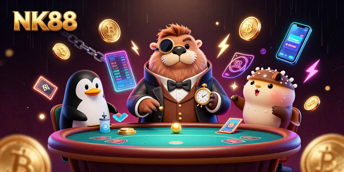 Experience thrilling NK88 gameplay with a jolly walrus, sophisticated penguin dealer, and pufferfish bluffing.