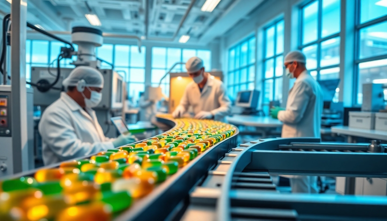 Showcase of a professional supplement manufacturer with quality control in action.