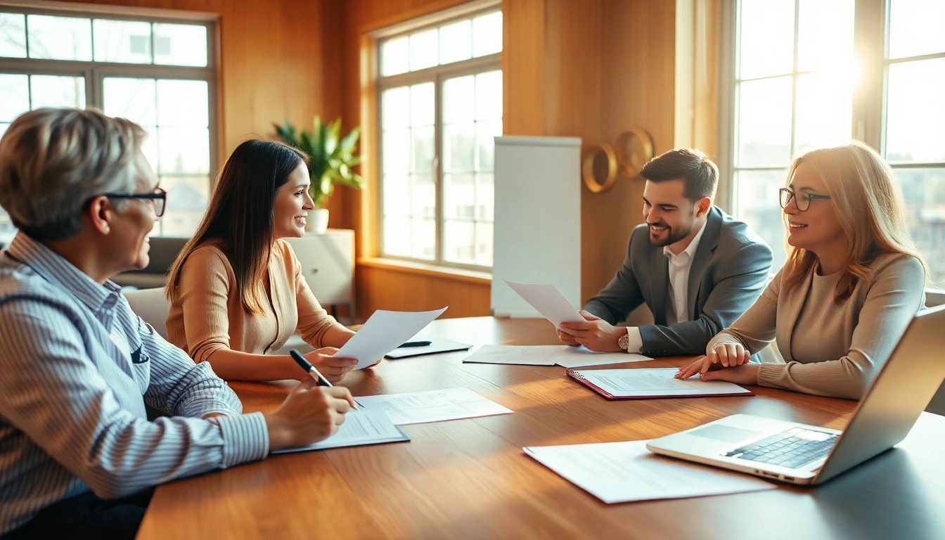 Engaging discussion about Estate Planning in a welcoming office environment.