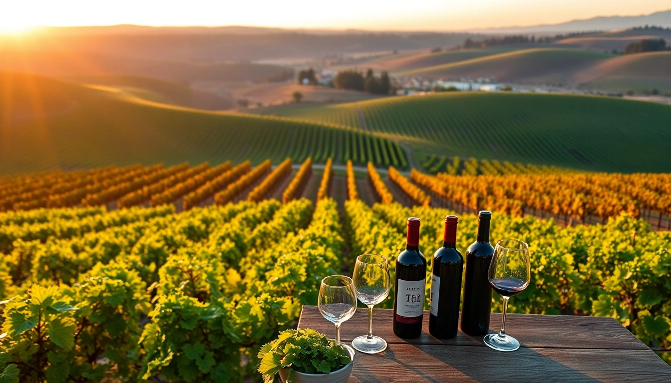 Marvel at the scenic Elevation Ten Winery Clarksburg vineyard with its stunning sunset backdrop.