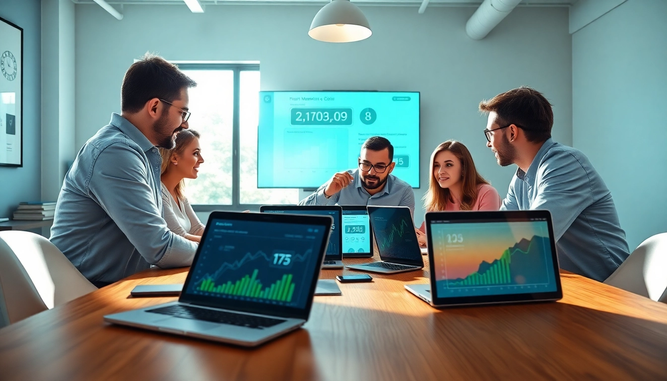 Strategic planning for marketing for msp with a professional team over a bright workspace.