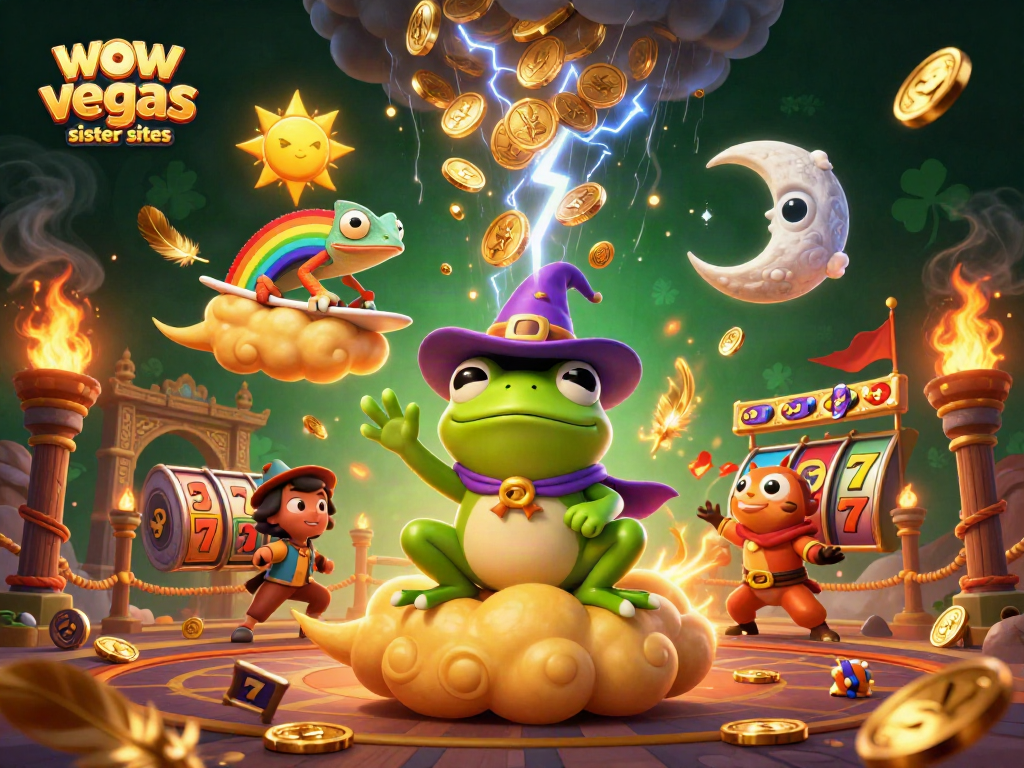 Engage with exciting games at wow vegas sister sites with golden coins and vibrant characters.